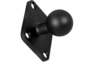 GRANVOO 1" Soporte de Cabeza Esférica, Base de Montaje Cuadrada de Aluminio, RAM Adaptador de Montaje de Bola de 1 Pulgada, Base de Montaje de Bolas para Bicicleta/Moto, Adaptador de Bola de 1 Pulgada