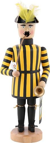 German Incense Smoker Miner Saxonian Kings Court trumpet player - 21cm / 8 inch - Authentic German Erzgebirge Smokers - Dregeno Seiffen