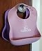 Waterproof Silicone Baby Bibs - Wide Food Crumb Catcher Pocket - Easy Roll-Up Wipes Clean & Quick Drying - Soft & Comfortable for Your Toddler - 2 Pack Pink & Purple - Door Slam Guard Included