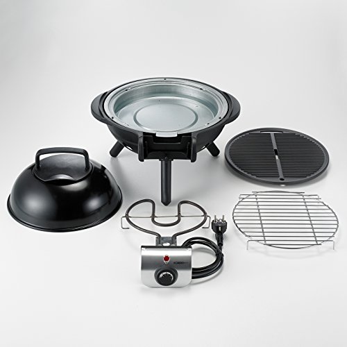 HOBERG BBQ Tischgrill Compact, elektrische Tischgrill mit schwarze BIO-LON CERAMIC Antihaftversiegelung, schwarz - 7