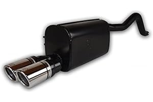 Ulter Sport Échappement compatible avec Renault Clio D 5-portes 0.9L 66kW 2012- 2x 70mm