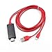 Produktbild Banbie8409 Adapterkabel, 1,8 M Telefon-Tablette HDMI TV-AV-Adapter-Kabel für iPad für iPhone Plug & Play