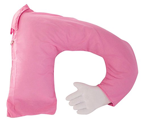 Drasawee 43cm/16" One-Arm Boy Friend Cushion Body Pillow Doll PP Stuffed Bolster Toy Perfect Gift for Girls Pink