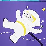 Relaxdays Kinderregal FUNNY Weltraum-Motiv, Aufbewahrungsregal, 9 faltbare Stoff-Boxen, HxBxT: ca. 63 x 65 x 30 cm, lila - 6