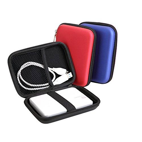 Bluelans® 2,5″ HDD Case, externe Festplattentasche für 2.5 Zoll Festplatte und SSD Rot - 5