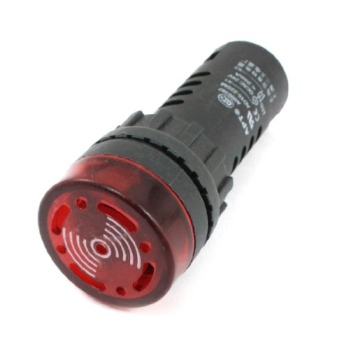 sourcingmap AD16-22SM Mechanische Elektronische Summer DC 24V mit Rote Indicator Light