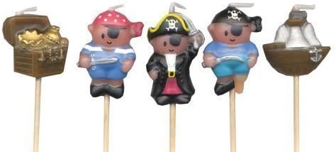 Pirate Party Pirate Character Pick Candles x 5