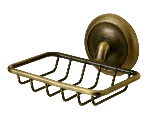 Bisk 00406 Deco Seifenablage antik gebürstet, 13 x 12 x 8 cm