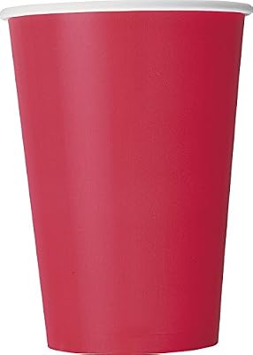 Unique Party - 31504 - Paquet de 10 Gobelets en Carton - 335 ml - Rouge