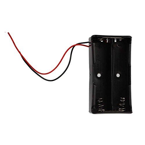 TOOGOO (R) 6 Stueck Schwarzer Kunststoff 2 x3.7V 18650 Typ Batterie Halter - 2