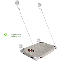 begorey Cama Colgante de Ventana Asiento para Gatos Hamaca para Mascotas 45,5 x 30cm con 4 Ventosas