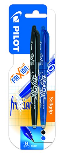 Pilot Spain Frixion Ball - Bolígrafo borrable, 2 unidades, color azul y negro