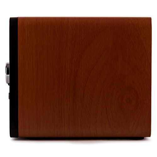 oneConcept Luzern Radio Radiowecker (USB-Port, SD-Slot, AUX-Eingang, Sleep-Funktion, Timer, Fernbedienung) schwarz-braun - 3