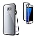 Produktbild Galaxy S7 Edge Fall Hülle Ultra Magnetic Metallrahmen Handyhülle Eingebaute Magnetische Adsorption Gehäuse Clear Gehärtetes Glas Back Case für Samsung Galaxy S7 Edge (Samsung Galaxy S7 Edge, Schwarz)