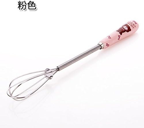 UWSZZ Ceramic handle whisk whisk by hand kitchen egg Whisk butter churn the batter baking tools Pink
