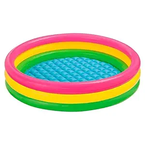 SVShoperzone Baby Pool Bath Water Tub for Kids Soft Inflatable Pool Kid's, 3ft 2-3-4 Years 3 Feet Kid s Swimming Tub, Sunset Glow Activity for Fun Activities Tub
