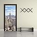 Produktbild AZLIXLH Amerikanischen Newyork Stadt Szene Tür Aufkleber Glas Fenster Wc Tür Kühlschrank Badezimmer Dekor 3D Wand-dekor Wandtattoo