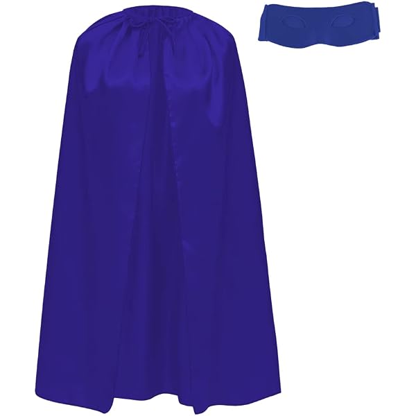 Superhelden Umhang & Maske Set Für Erwachsene – 6 Farben (Gelb, Schwarz, Blau, Grün, Rosa, Rot), Einheitsgröße, Für Fancy Dress Party & Mottopartys