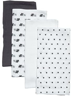 Care Baby Mullwindeln / Spucktücher im 4er Pack, 70x70 cm, All over print