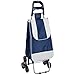 Produktbild HOMCOM Einkaufstrolley Einkaufsroller Einkaufswagen klappbar mit Treppensteiger Blau 40 x 29 x 95cm