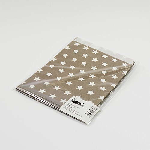 25 Papiertüten – taupe, weiße Sterne – / Geschenktüten / Candy Paper Bags - 7