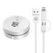Produktbild iPhone Ladekabel, CAFELE 2 in 1 Lightning Micro USB Einziehbares Kabel Aufrollbar Datenkabel  für iPhone X,8,7,7,6,6s, 6s,Plus,iPad,Android Handys - 3FT (Weiß)