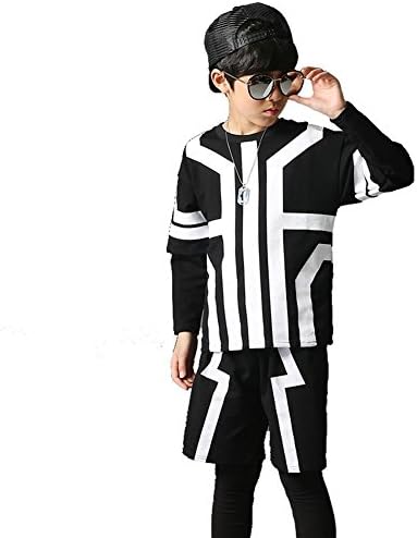 Wgwioo Children Cotton Hip Hop Jazz Dance Costumes Teen Boys Girls Wear Kids Stage Youth Comfort Students Chorus Cheerleading Team Sports School Play Party , 4# , 160Cm