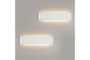 Mille Lucciole Applique da parete Interno 24W Lampada da Parete Moderno 2880LM Applique LED 4500K Bianco Neutro Lampada da Parete LED 41CM Lampada a Muro Per Soggiorno Camera da Letto【2 Pezzi Bianco】