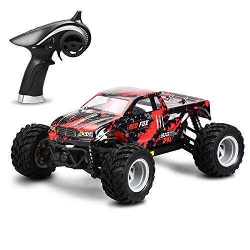 Wapipey 1/18 2.4G RC Car Control Remoto inalámbrico Monster Truck 30 km/h 4WD Racing Radio Coche eléctrico de Alta Velocidad Off-Road Truggy Drifting Juguetes Vehículo para niños Niños Regalo