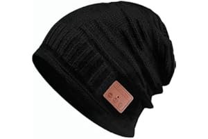 Sminiker Bonnet Bluetooth avec boîte de Couleur pour Homme et Femme Noir