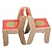 Children's Table With 2 Chairs in Solid Beach With Apple Table Top