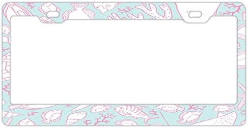Car License Plate Frames Personalized Universal Cute Plastic Plate Frames For Women