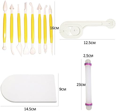 11 Pcs Cookie Cutter Modelling Tool Icing Smoother Palette Knife Roll Bar Marzipan Fondant cakes cake AU001