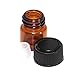 Oyedens12pc Amber Essential Oil Bottle Sample Vial with Orifice Reducer and Cap (1ML)