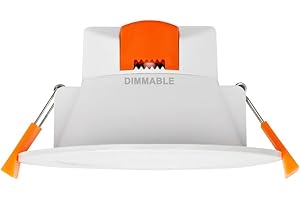 ENUOTEK Lampara Plafon Foco de LED Empotrable de Downlight de Techo LED 10W Regulable Luz Calida y Fria Ajustable 3000K 4000K 5000K 220V-240V Agujero del Techo ?90-105MM IP44 Lot de 1