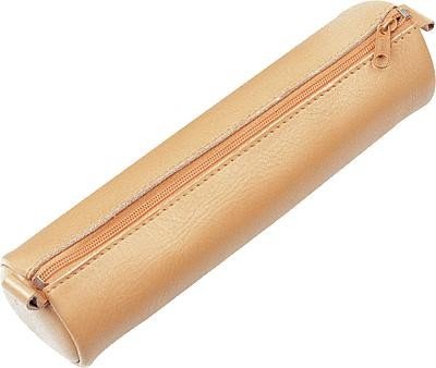 Book's Cover ofALASSIO Trousse Ronde en cuir véritable Diam 60mm x 210 mm Beige nature