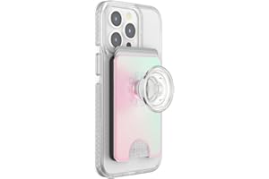 PopSockets: PopWallet+ for MagSafe - Kartenhalter mit integriertem austauschbarem PopTop für Smartphones und Cases - Mermaid Pink
