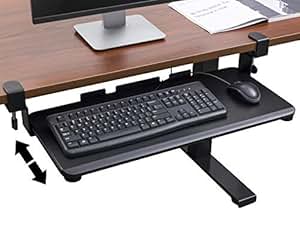 Techorbits Keyboard Tray Under Desk 27 Clamp On Keyboard Drawer
