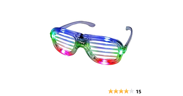 Occhiali a tendina con Led per feste, multicolore, Occhiali lampeggianti :  Amazon.it: Casa e cucina