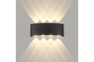YICALE Upp-Till-Ner Utomhusvägglampa LED 8W 3000K IP65 Varmvit