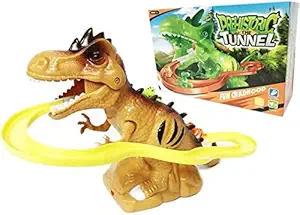 WHITE POPCORN Original Prehistoric The Tunnel - Dinosaur Slide Tunnel with Sound and Lights