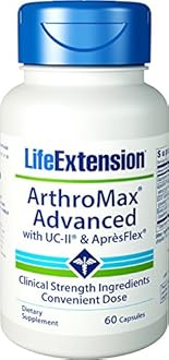 Life Extension Arthromax Advanced with UC-II and AprsFlex 60 Capsules (Pack of 2)