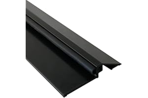 HOMEWELL - Soglia porta (PMR) con guarnizione, laccata nera, 1,95 m