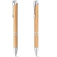 worison 2pc Wooden Ballpoint Pen for Writing, Journaling, School, Office Sustainable Pens