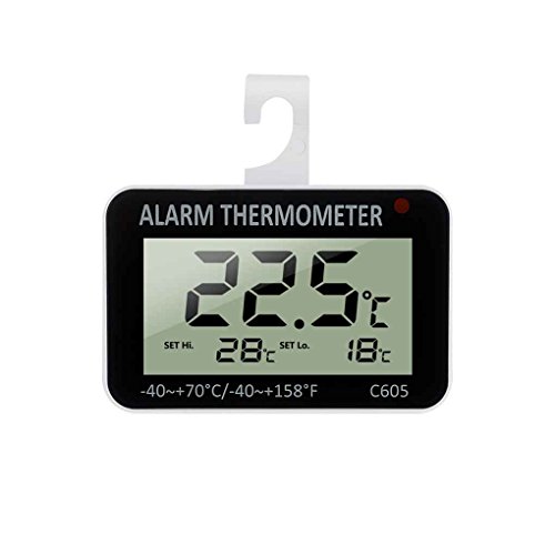 Preisvergleich Produktbild C605 Digital Kühlschrank Thermometer LCD Display Alarm Kühlschrank Temperatur Meter Indoor Outdoor Temperaturüberwachung