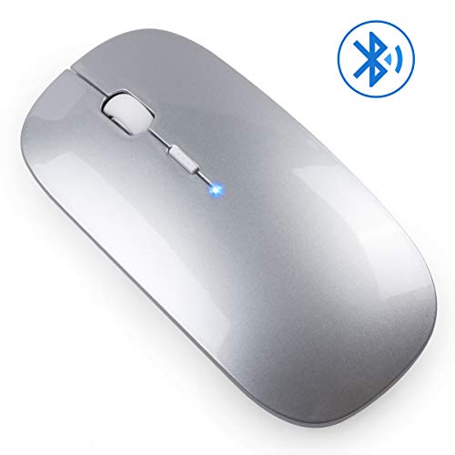 BhdLovely Mouse Wireless Bluetooth Ricaricabile, Mouse Senza Fili Ottico Piccolo Mini Portatile Con Mouse USB per per Notebook, PC, Laptop, Computer, MacBook,1800 DPI 3 Livelli Regolabili (Argento) BhdLovely Mouse Wireless Bluetooth Ricaricabile, Mouse Senza Fili Ottico Piccolo Mini Portatile Con Mouse USB per per Notebook, PC, Laptop, Computer, MacBook,1800 DPI 3 Livelli Regolabili (Argento)