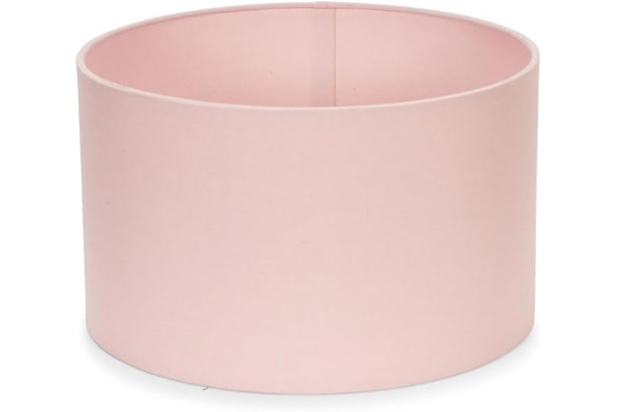 MiniSun | Small Modern Blush Pink Fabric Drum Light Shade | Lamp Shades, Home Décor & Improvement Essential | 25cm Shade Width
