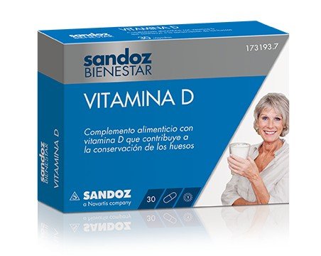 SANDOZ Bienestar vitamina d3 30 capsulas