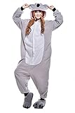 ABYED® Jumpsuit Tier Karton Fasching Halloween Kostüm Sleepsuit Cosplay Fleece-Overall Pyjama Schlafanzug Erwachsene Unisex Lounge,Erwachsene Größe S - für Höhe 150-158cm Koala - 
