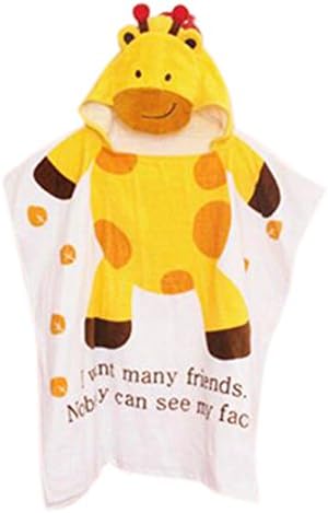 Botetrade Kids Baby Bath Towels Ears Cute Hooded Ultra-soft Flannel Bathing Wrap Blanket,0-6 Years Old Giraffe